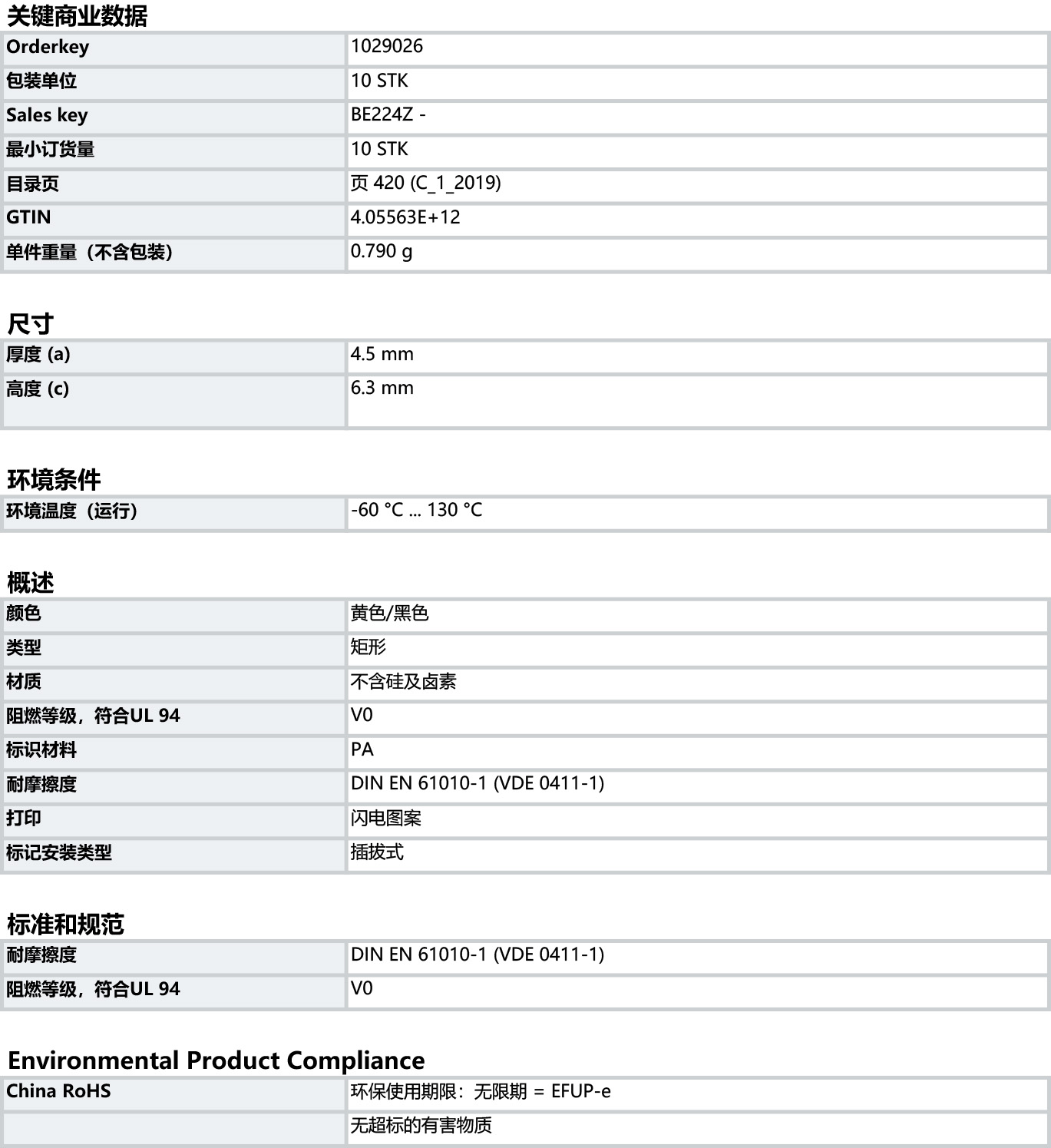 菲尼克斯 PHOENIX CONTACT 接线端子 附件-警告标识 - WS PT 2,5 - 1029026.jpg